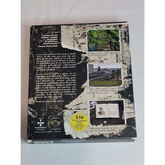 Railroad Tycoon 2‎ PC Big Box Pre-Owned Excellent condition. Smoke free home. - Picture 3 of 7